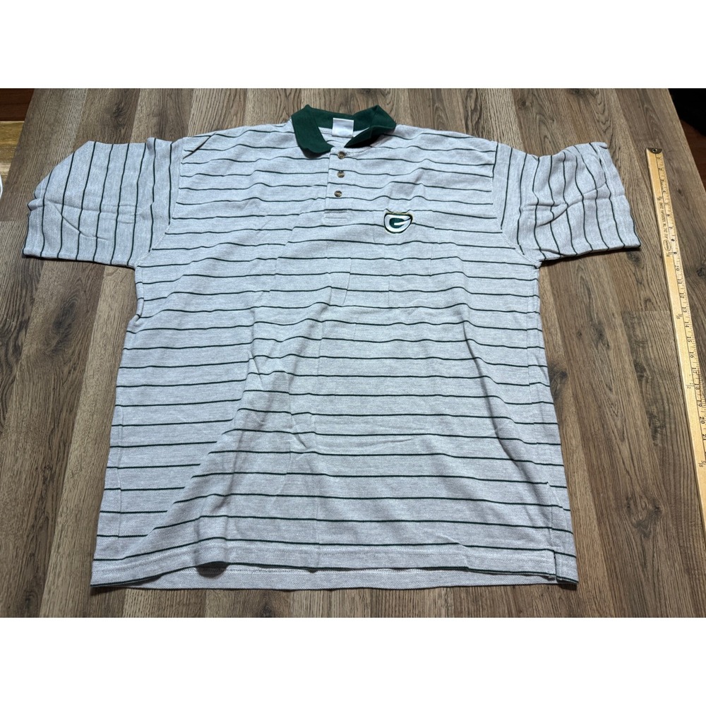 Iron Knights Athletics Shirt Mens Size XL Gray Polo 1997 NFL Green Bay Packers